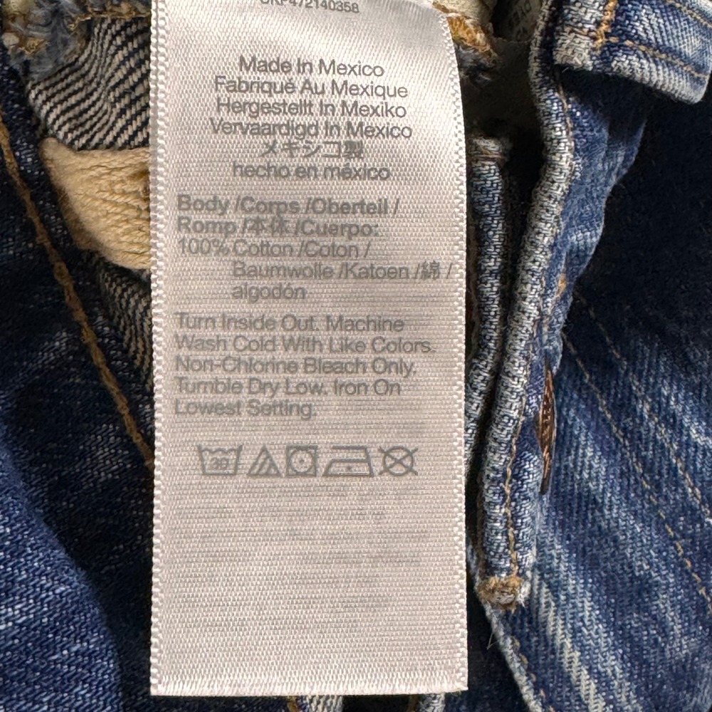 Madewell Women 29 Baggy Tapered Paneled Denim Jeans Blue Two Toned - Picture 3 of 12